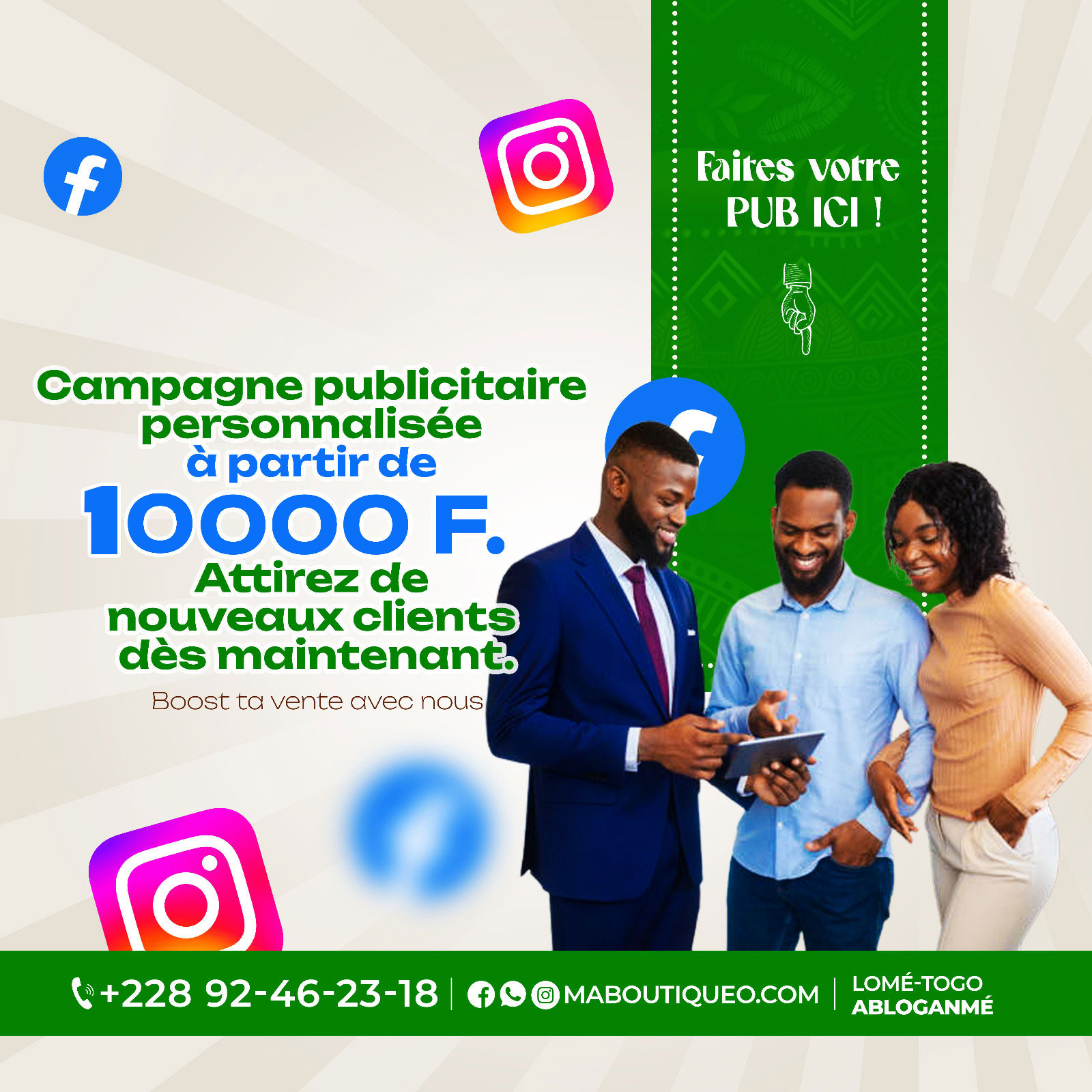 Campagne publicitaire sur Meta Facebook
